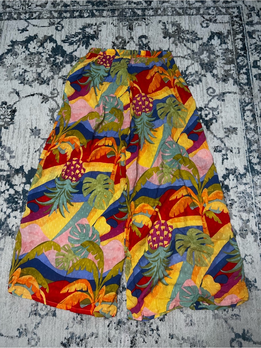 Christian Siriano New York Colorful Tropical Wide-Leg Pants - Picture 7 of 7